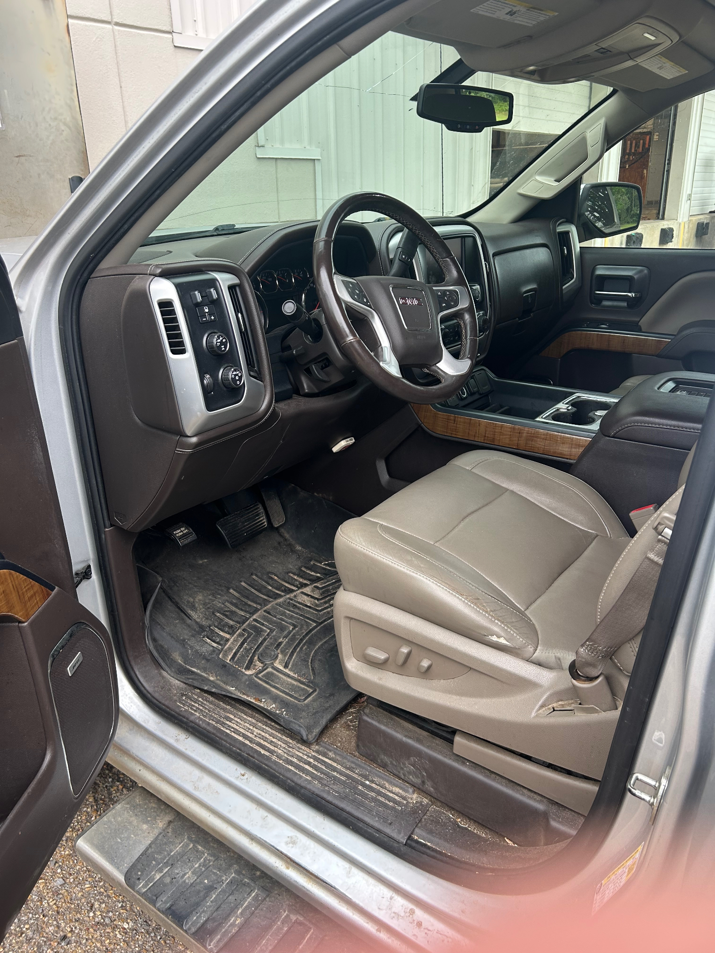 Driver seat and floor before detailing