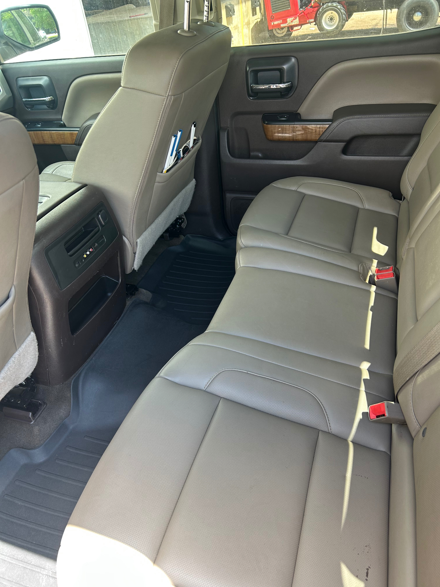 Truck back seat after interior detailing