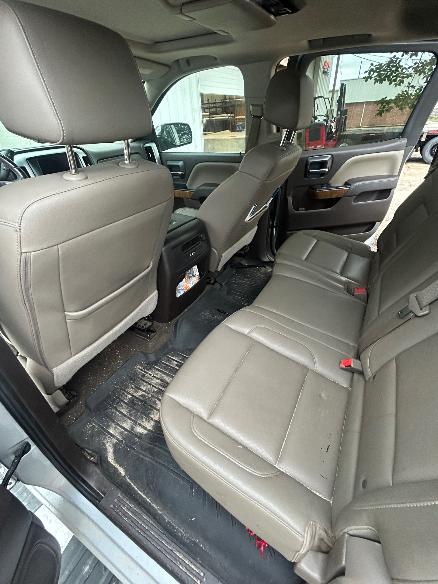 Truck back seat before interior detailing