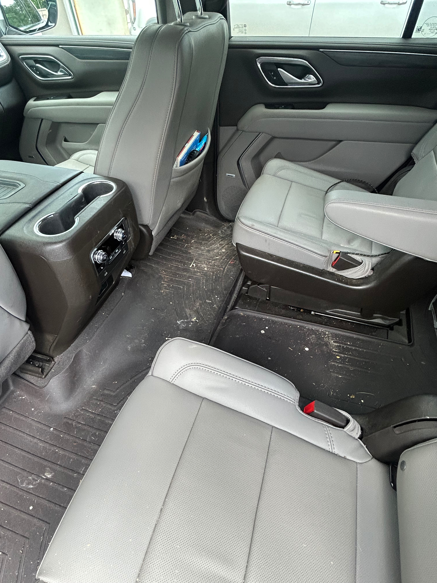 SUV rear floor before interior detailing